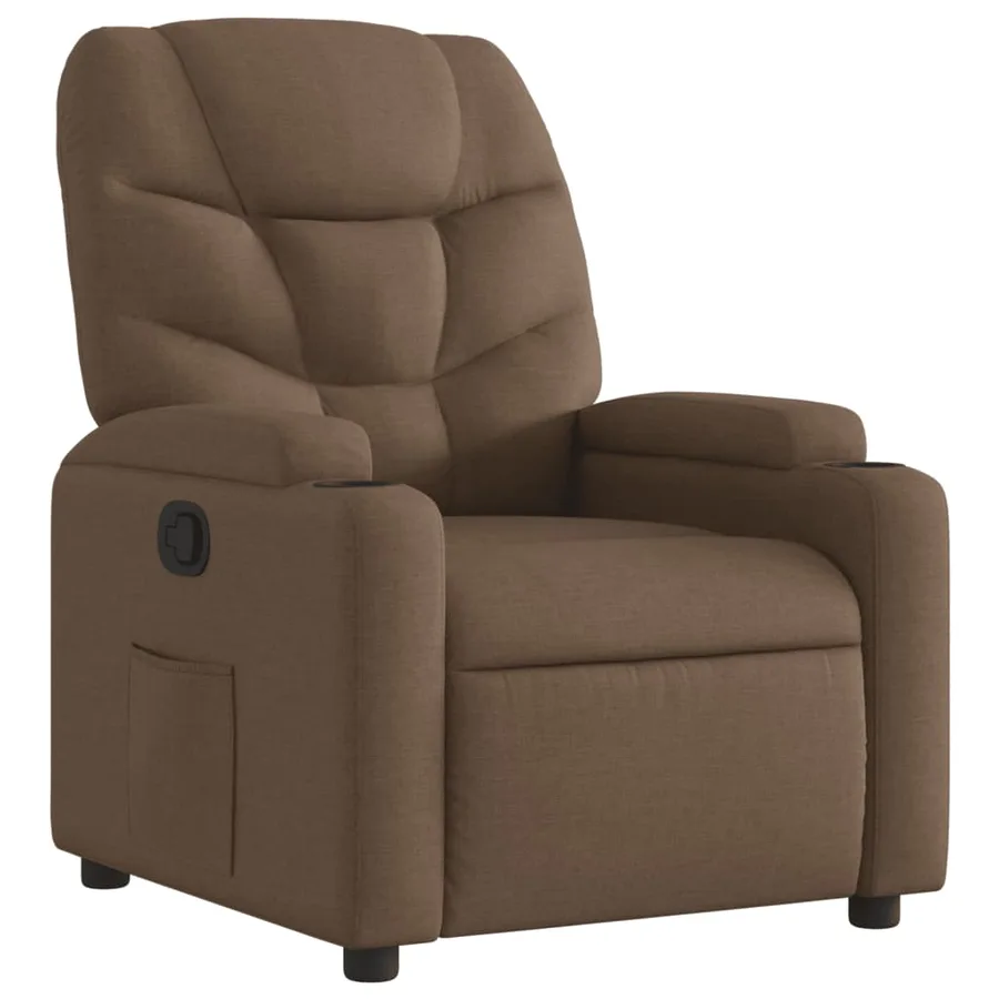 Fauteuil inclinable Marron Tissu - 2
