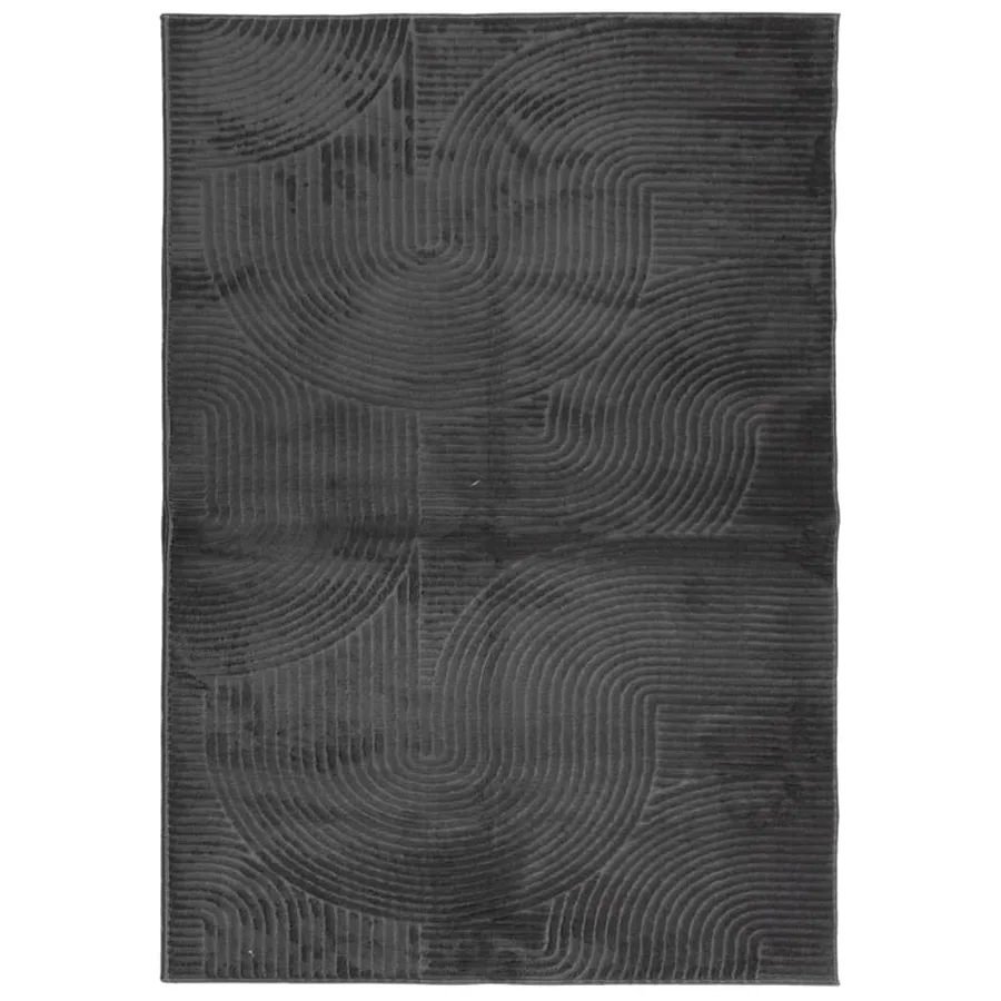 Tapis IZA poils courts style scandinave anthracite 140x200 cm - 2