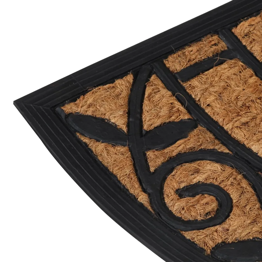 Tapis de porte demi-rond 45x75 cm caoutchouc et fibre de coco - 4