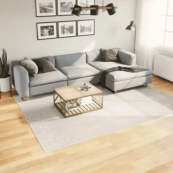 Tapis IZA poils courts style scandinave crème 200x280 cm
