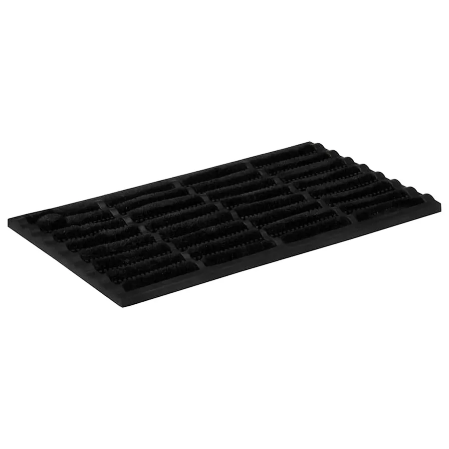 Paillasson rectangulaire 45x75 cm caoutchouc et fibre de coco - 2