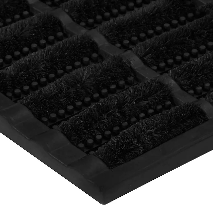 Paillasson rectangulaire 45x75 cm caoutchouc et fibre de coco - 4