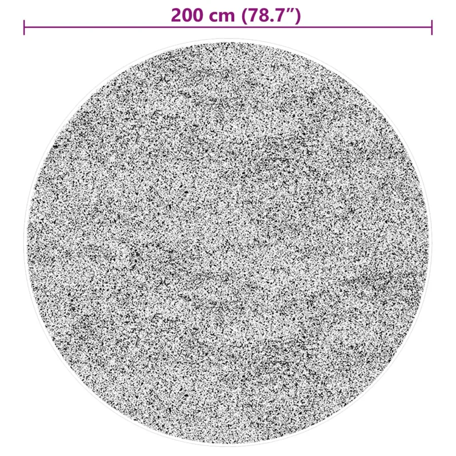Tapis HUARTE à poils courts doux et lavable gris Ø 200 cm - 10
