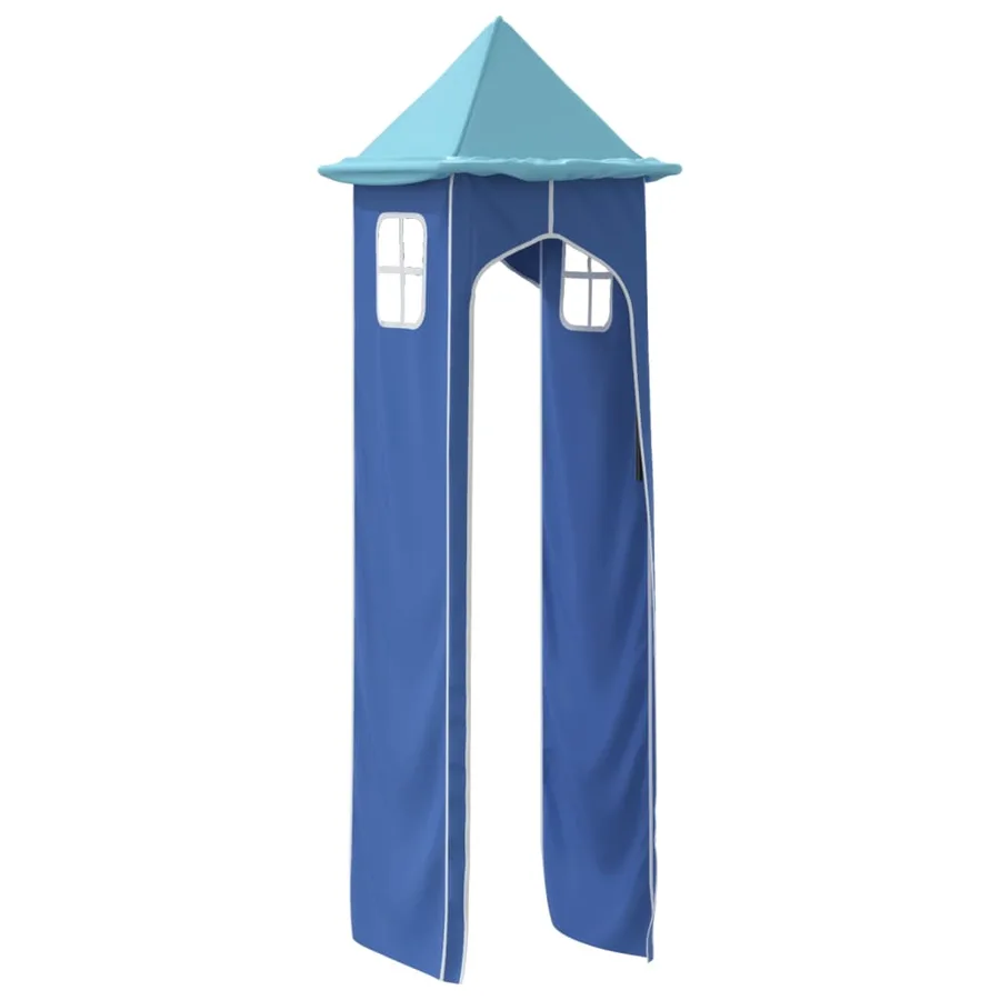 Rideaux pour lit mezzanine avec tunnel et tour bleu - 17