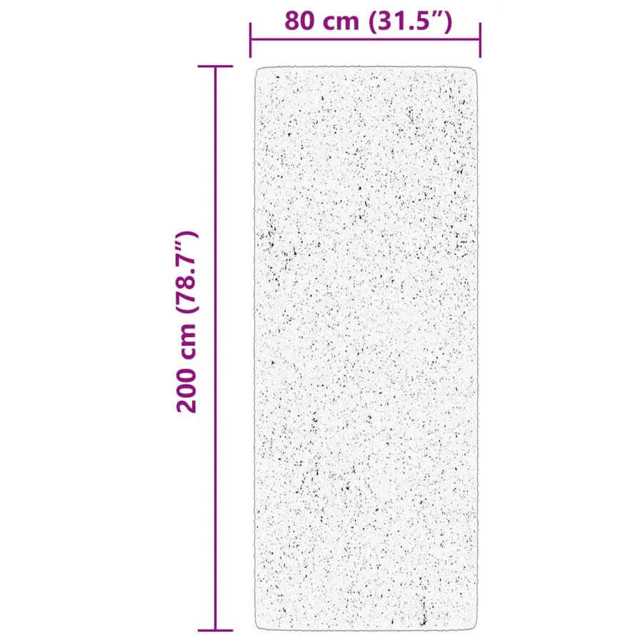 Tapis HUARTE à poils courts doux et lavable noir 80x200 cm - 10