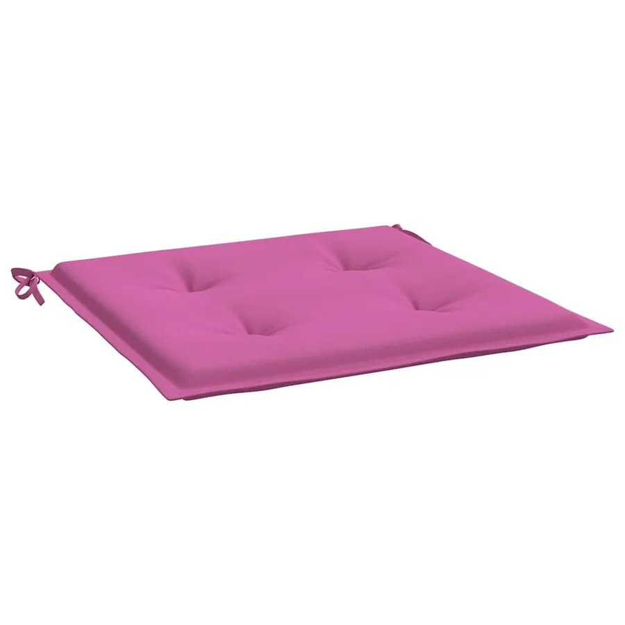 Coussins de chaise de jardin lot de 6 rose 50x50x4 cm tissu - 4