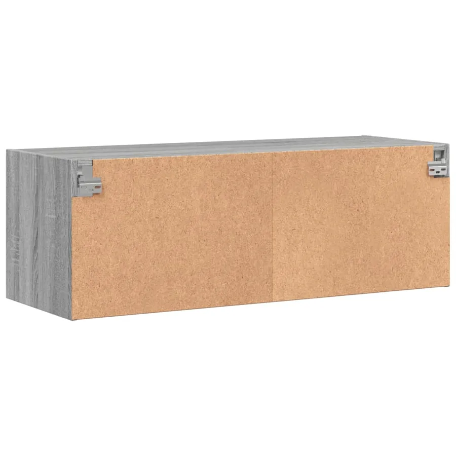 Armoire murale avec portes en verre sonoma gris 102x37x35 cm - 8