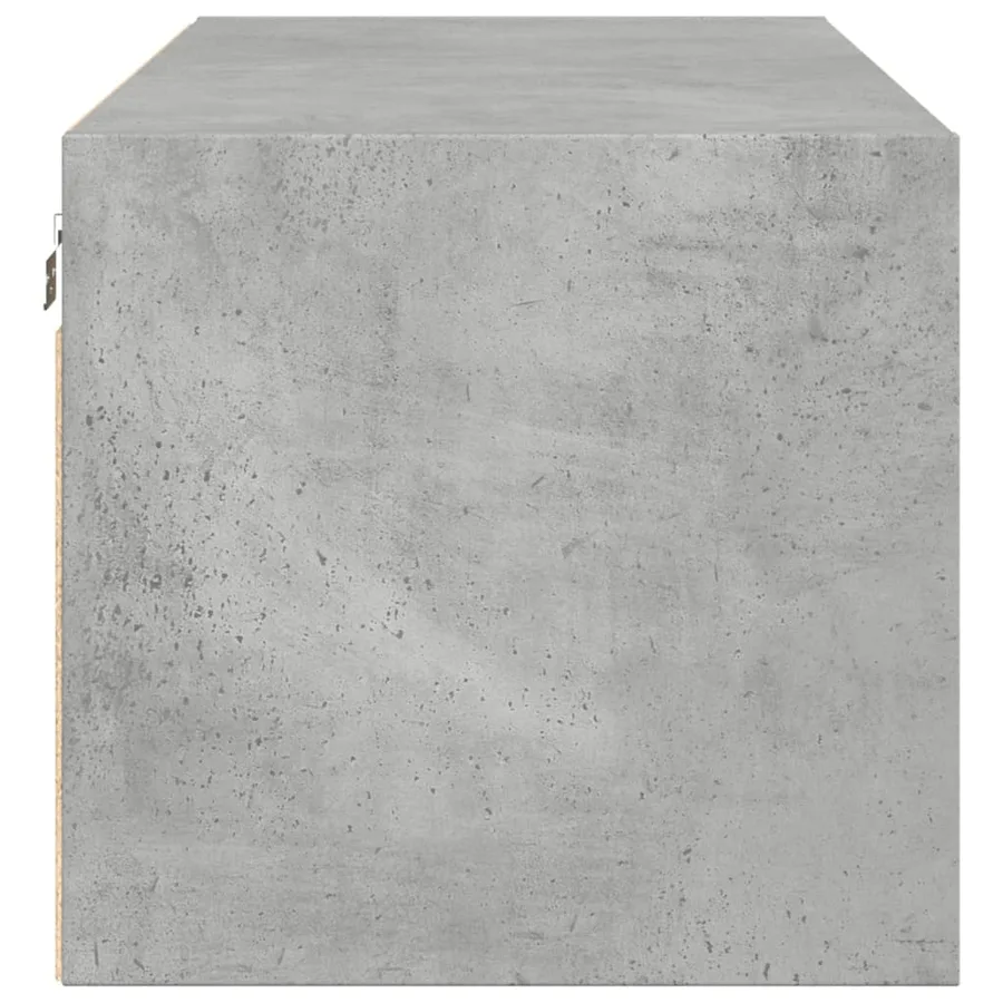 Armoire murale avec portes en verre gris béton 102x37x35 cm - 7