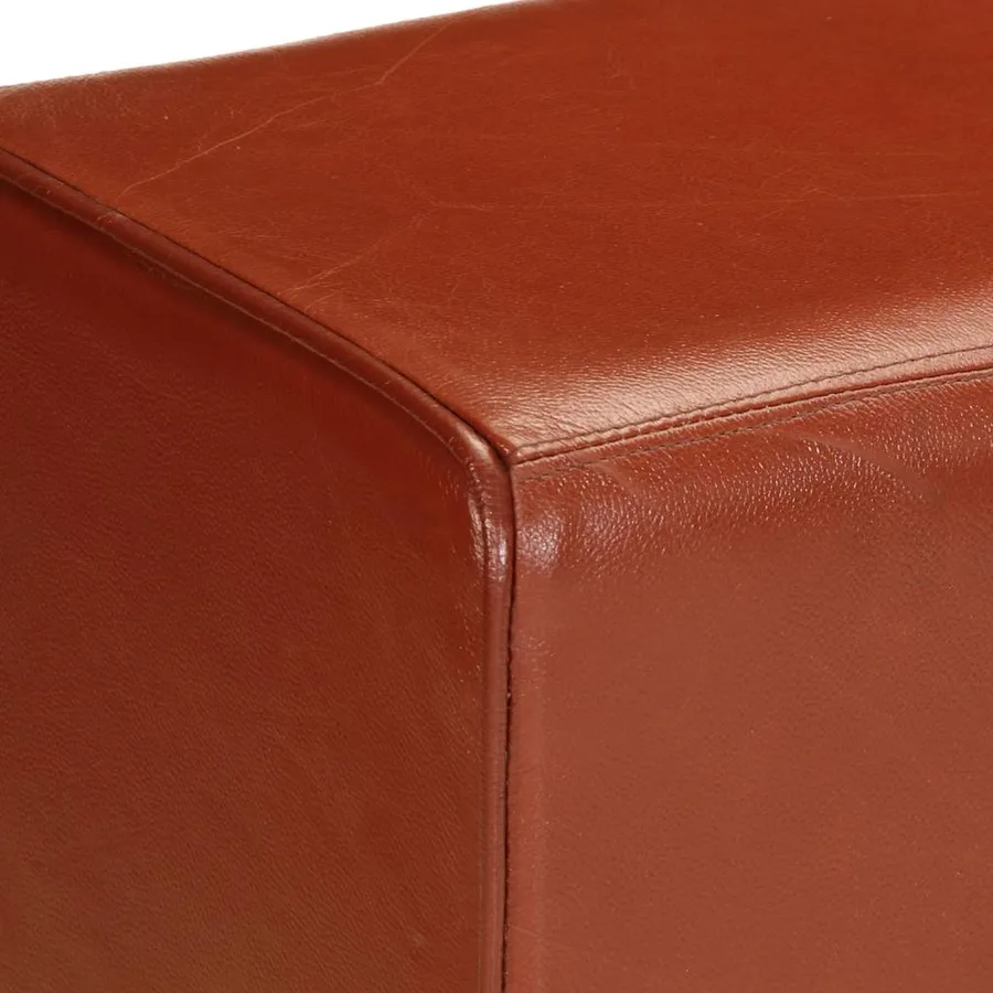 Banc de gymnastique marron 160 cm cuir véritable - 6