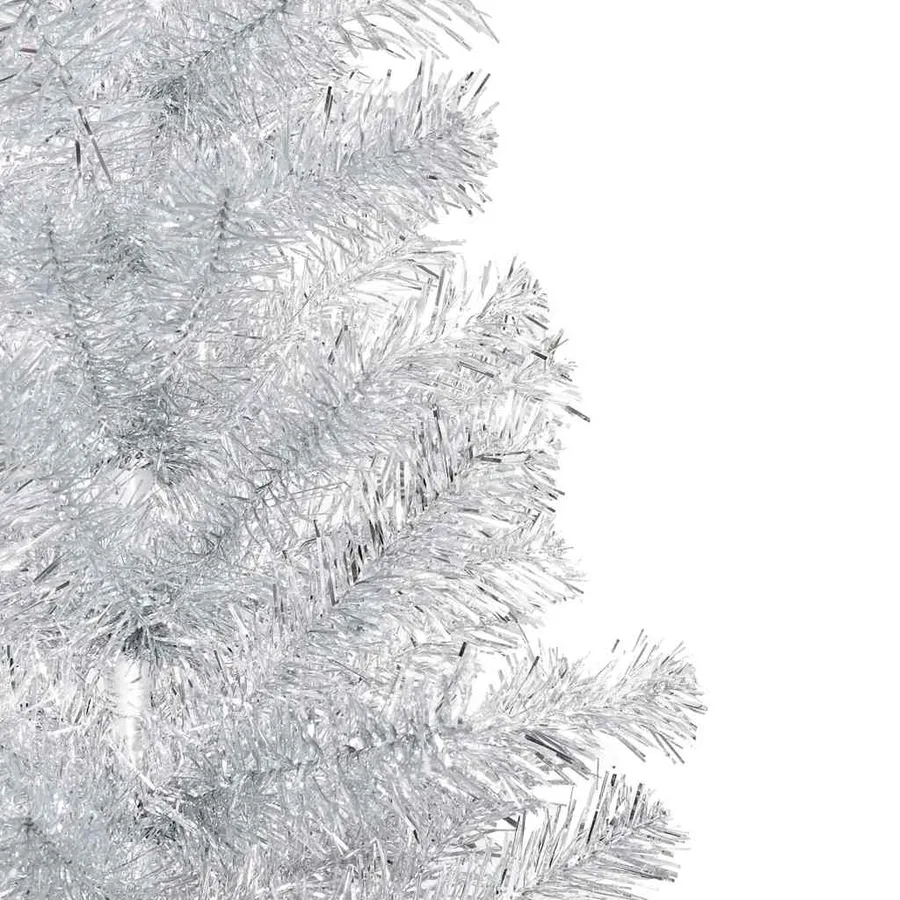 Arbre de Noël artificiel pré-éclairé/boules argenté 150 cm PET - 2