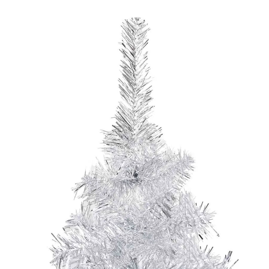 Arbre de Noël artificiel pré-éclairé/boules argenté 150 cm PET - 3