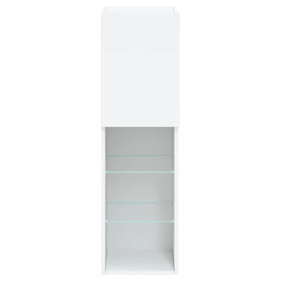 Meuble TV avec lumières LED blanc 30,5x30x102 cm - 9