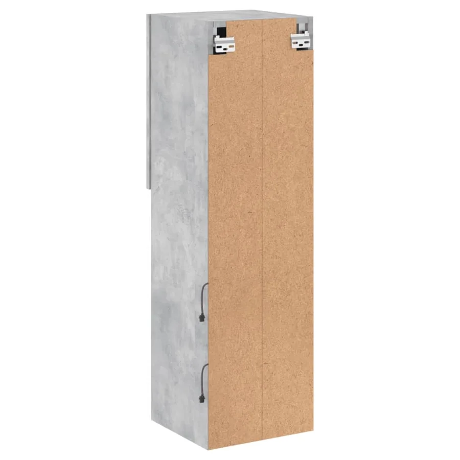 Meubles TV avec lumières LED 2 pcs gris béton 30,5x30x102 cm - 11