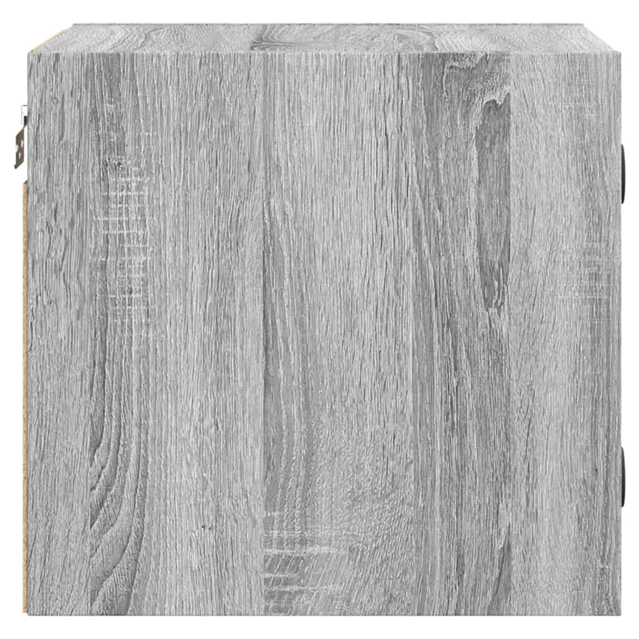 Table de chevet avec porte en verre sonoma gris 35x37x35 cm - 7
