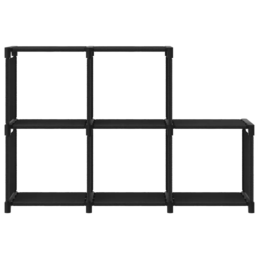 Étagère d'affichage 5 cubes Noir 103x30x72,5 cm Tissu - 2