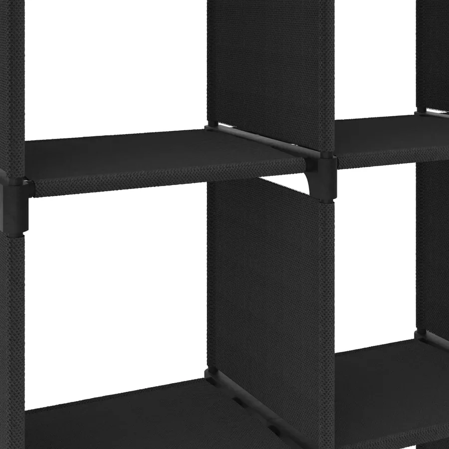 Étagère d'affichage 5 cubes Noir 103x30x72,5 cm Tissu - 6