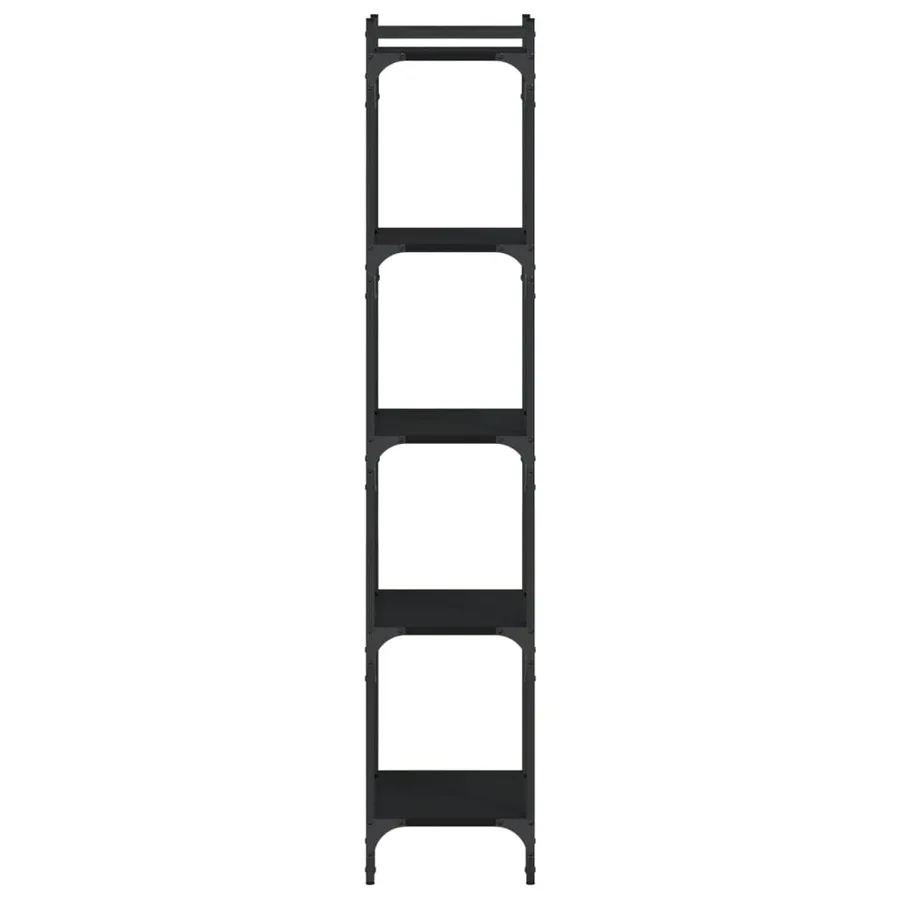 Bibliothèque 5 niveaux noir 40x30x154 cm bois d'ingénierie - 5