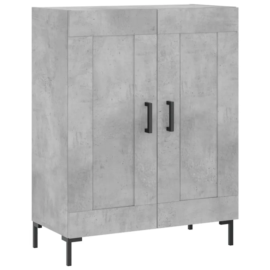 Buffet gris béton 69,5x34x90 cm bois d'ingénierie - 2