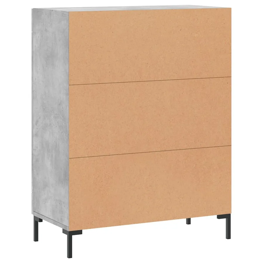 Buffet gris béton 69,5x34x90 cm bois d'ingénierie - 8