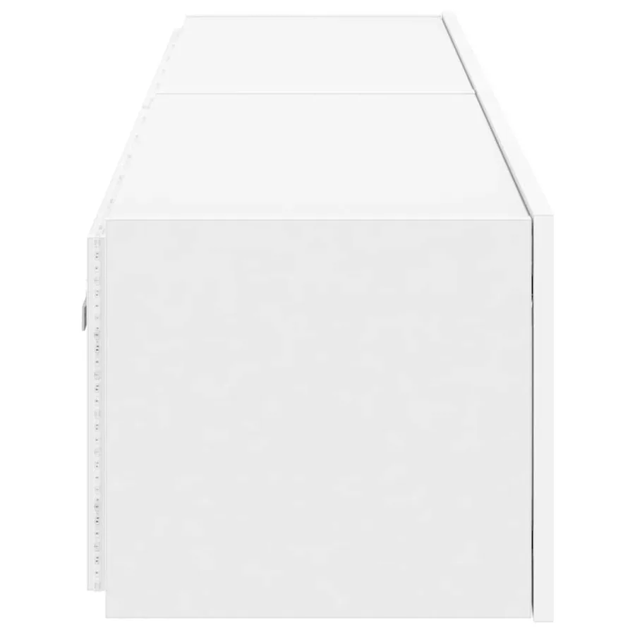 Meubles TV muraux avec lumières LED 2 pcs blanc 80x35x31 cm - 9