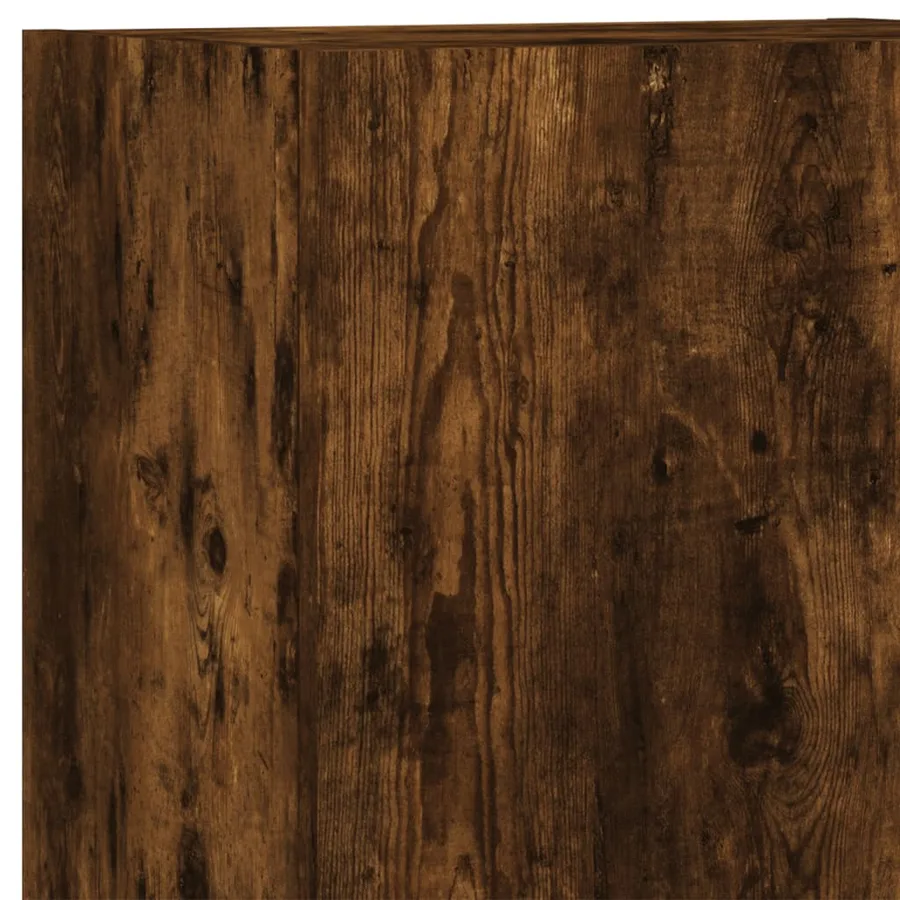 Meuble TV mural chêne fumé 40,5x30x102 cm bois d'ingénierie - 11