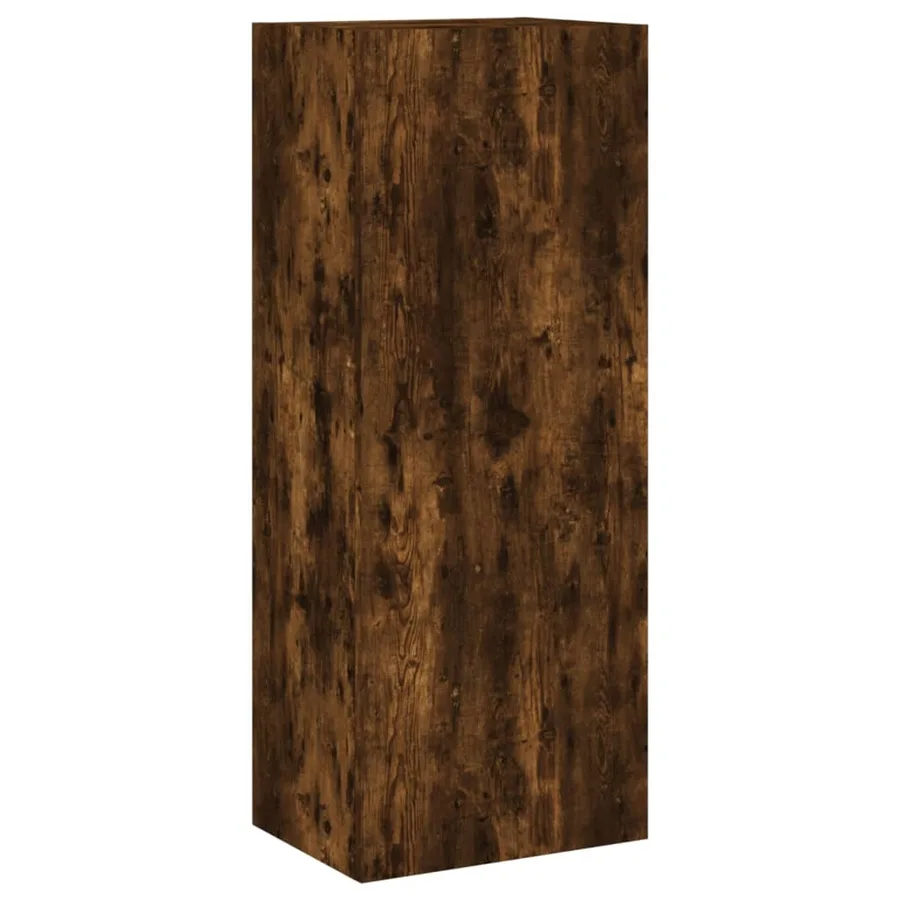 Meuble TV mural chêne fumé 40,5x30x102 cm bois d'ingénierie - 2