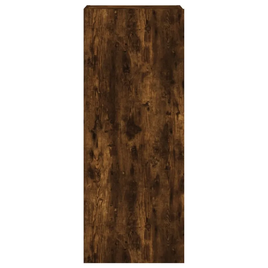 Meuble TV mural chêne fumé 40,5x30x102 cm bois d'ingénierie - 7