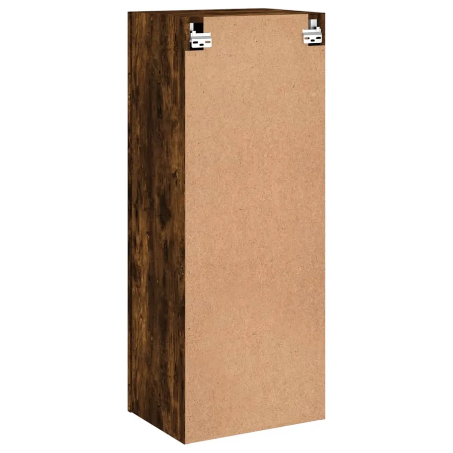 Meuble TV mural chêne fumé 40,5x30x102 cm bois d'ingénierie - 9