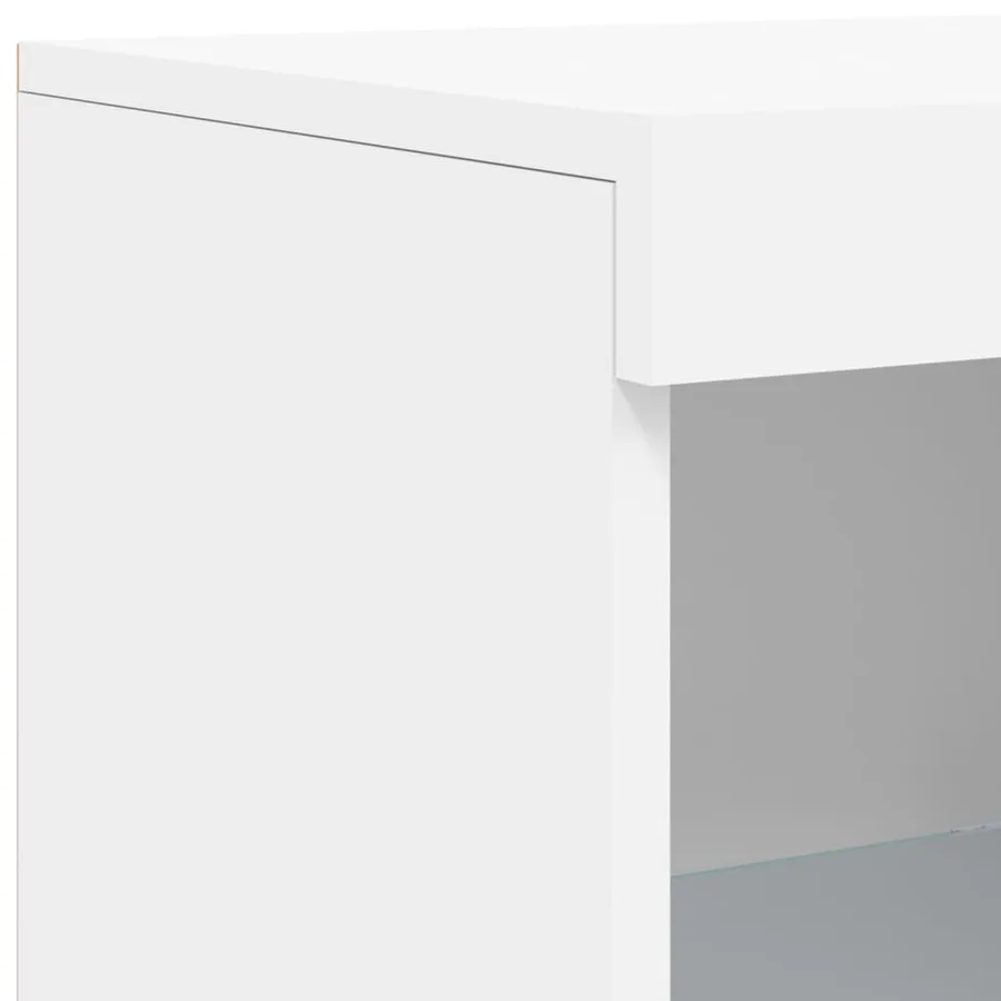 Buffet avec lumières LED blanc 41x37x100 cm - 11
