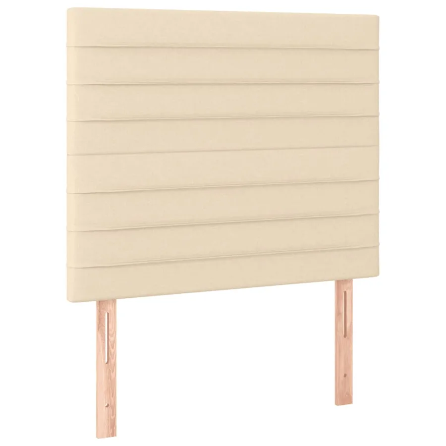 Sommier à lattes de lit avec matelas Crème 90x200 cm Tissu - 6