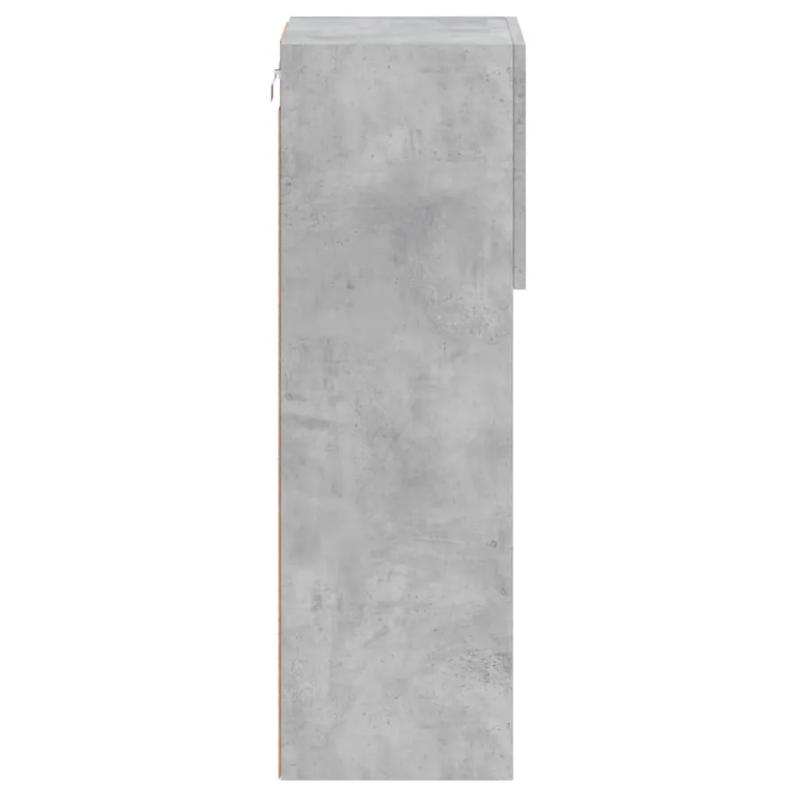 Meubles TV avec lumières LED 2 pcs gris béton 30,5x30x90 cm - 10
