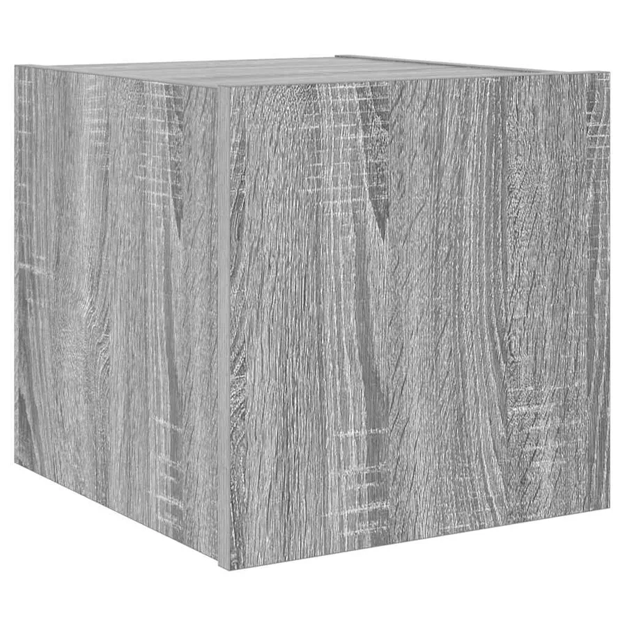 Meuble TV mural avec lumières LED sonoma gris 30,5x35x30 cm - 3