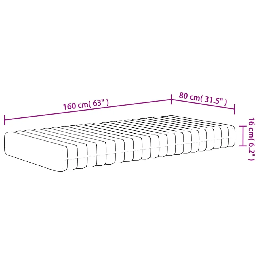 Matelas en mousse pour enfants moyennement doux 80x160 cm - 9