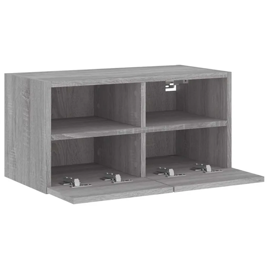 Meuble TV mural sonoma gris 60x30x30 cm bois d'ingénierie - 7