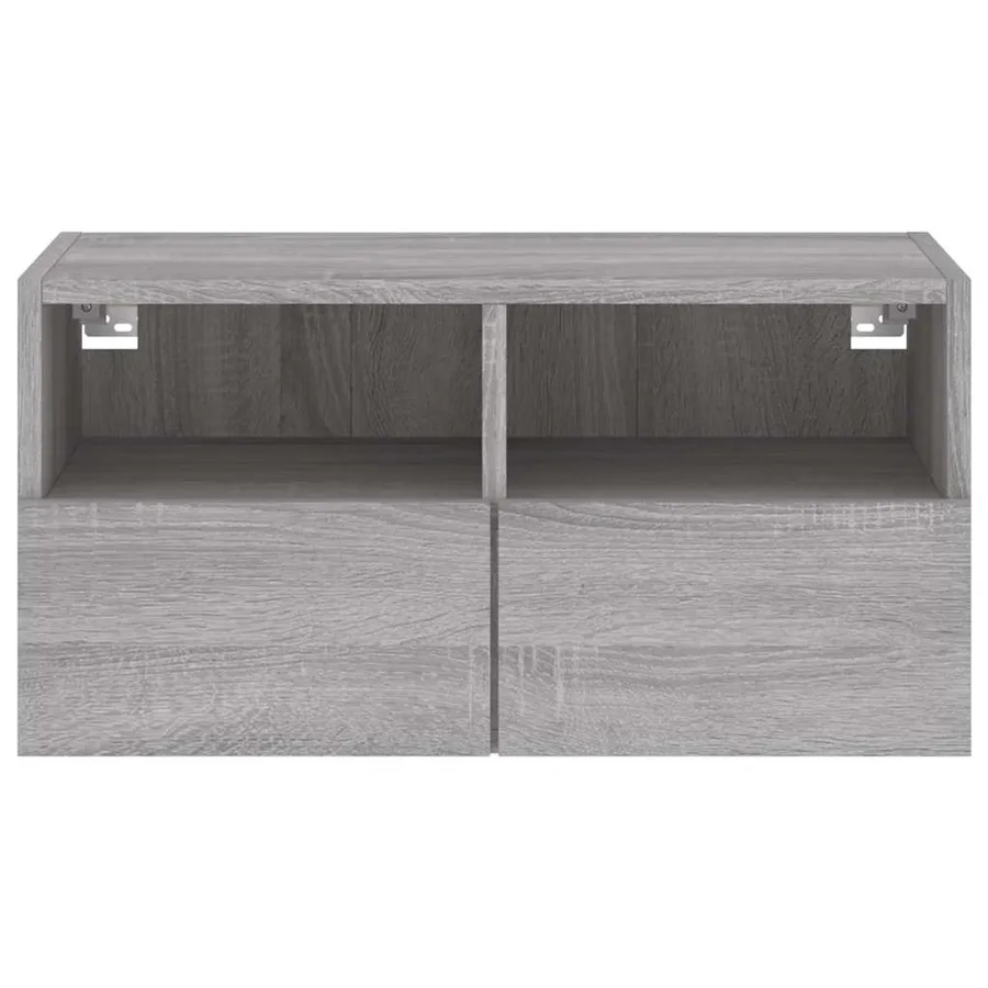 Meuble TV mural sonoma gris 60x30x30 cm bois d'ingénierie - 8
