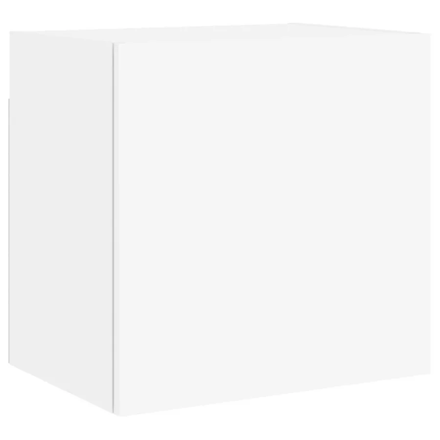 Unités murales TV 4 pcs blanc bois d'ingénierie - 8