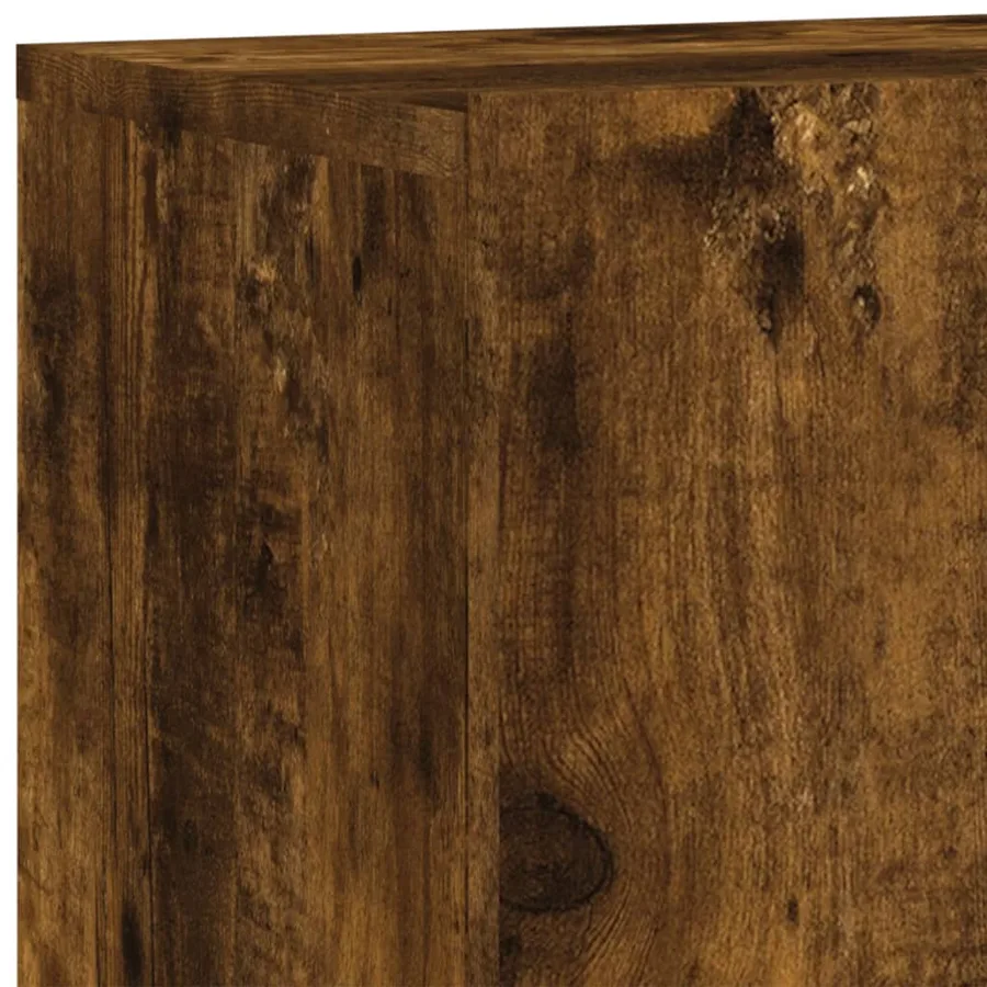 Unités murales TV 4 pcs chêne fumé bois d'ingénierie - 9