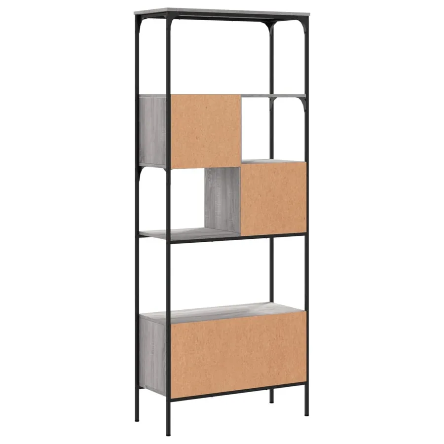 Bibliothèque 5 niveaux sonoma gris 76x33x188,5 cm - 7