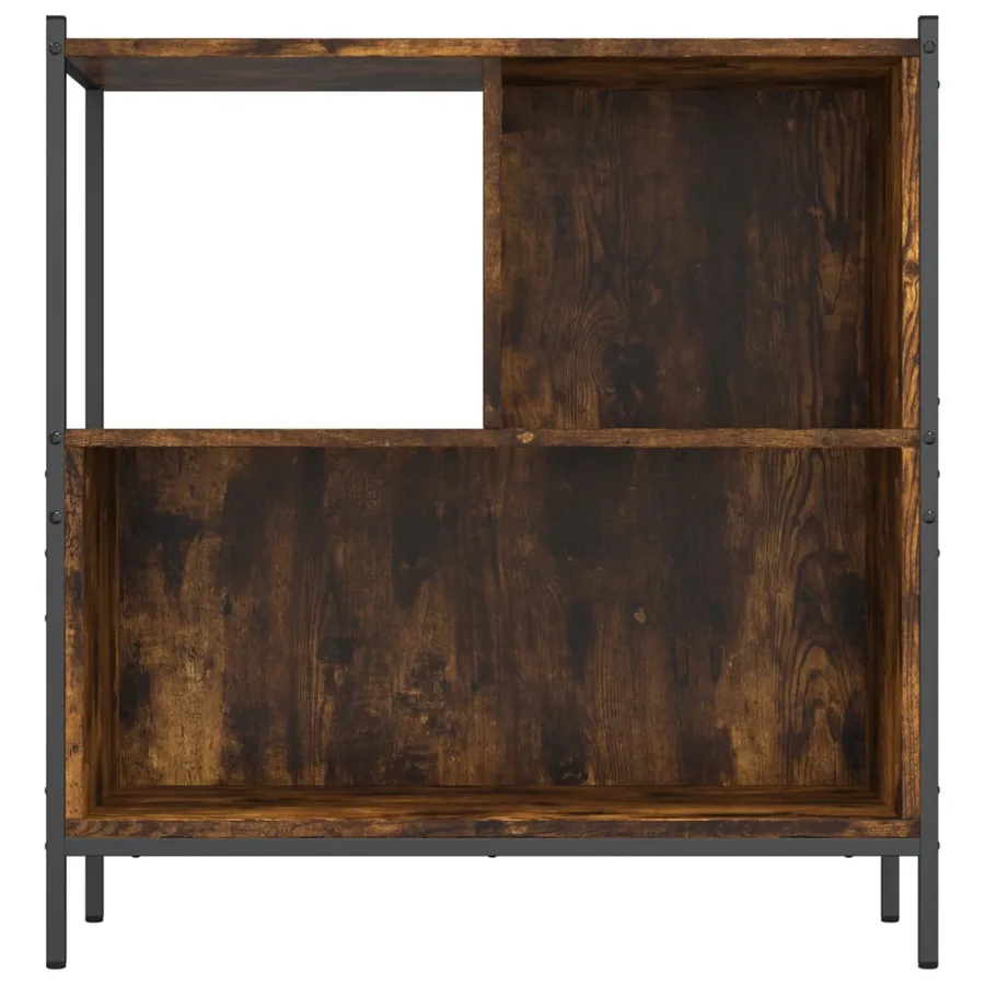 Bibliothèque chêne fumé 72x28x77,5 cm bois d'ingénierie - 5