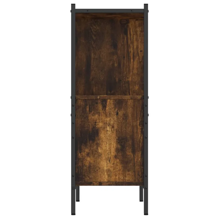 Bibliothèque chêne fumé 72x28x77,5 cm bois d'ingénierie - 6