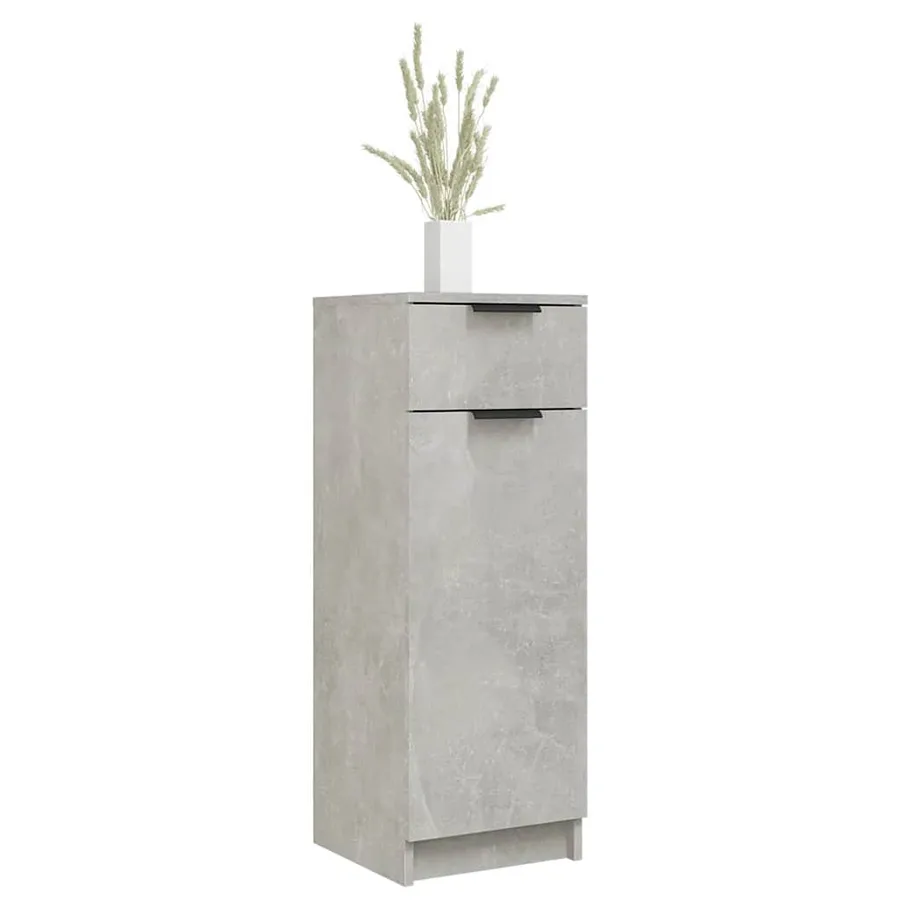 Armoire de salle de bain gris béton 32x34x90 cm - 4