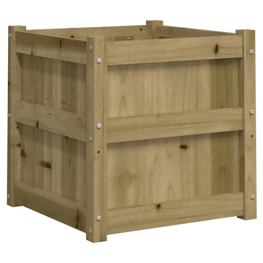Jardinière 50x50x50 cm bois de pin imprégné - 2