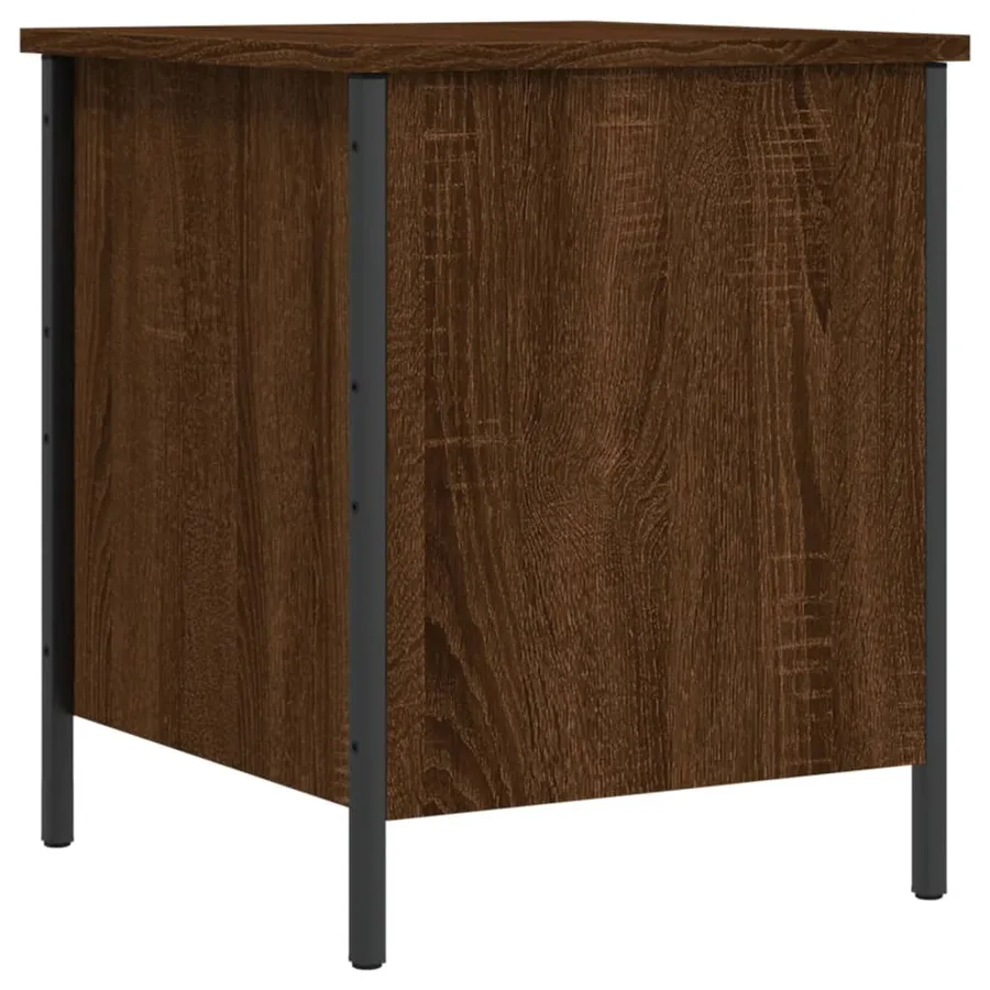 Banc de rangement chêne marron 40x42,5x50 cm bois d'ingénierie - 2