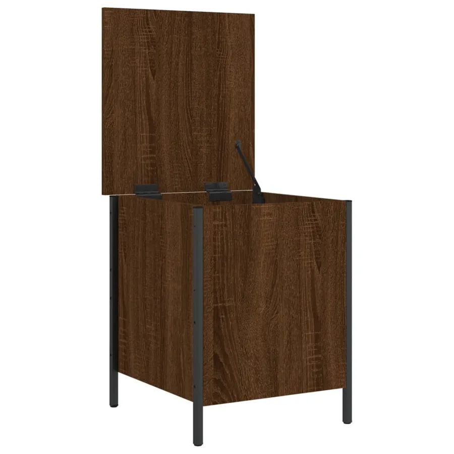 Banc de rangement chêne marron 40x42,5x50 cm bois d'ingénierie - 6