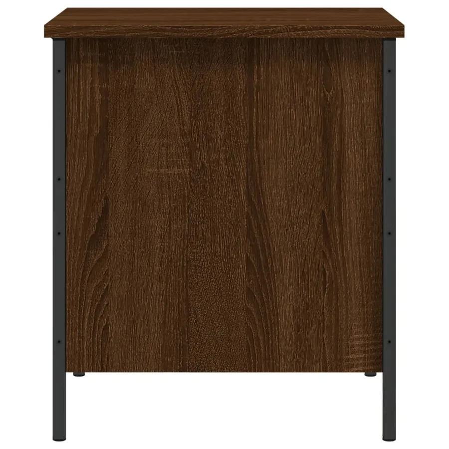 Banc de rangement chêne marron 40x42,5x50 cm bois d'ingénierie - 8