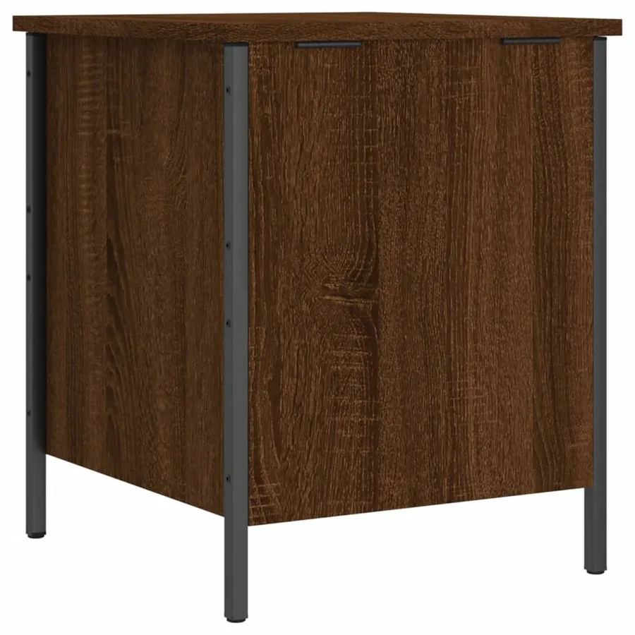 Banc de rangement chêne marron 40x42,5x50 cm bois d'ingénierie - 9