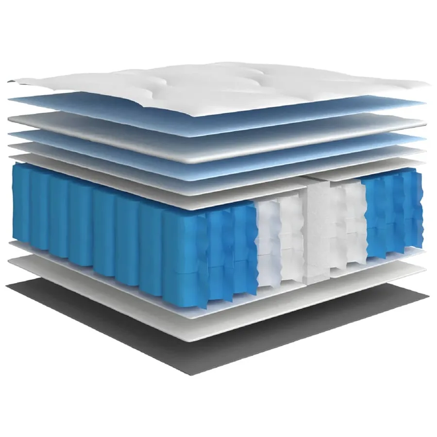 Matelas à ressorts ensachés dureté moyenne 120x200 cm - 7