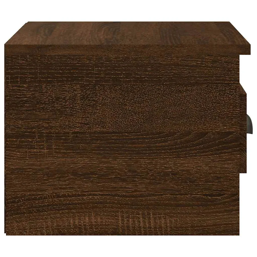 Tables de chevet murales 2 pcs Chêne marron 41,5x36x28 cm - 8