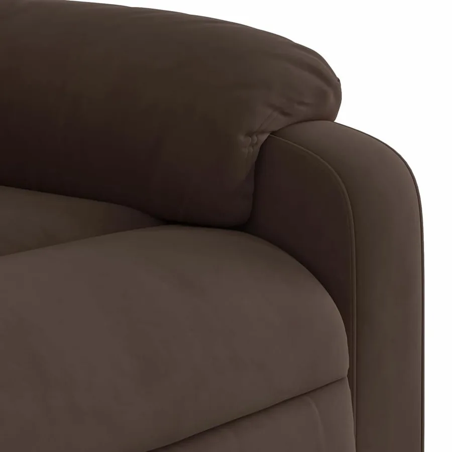 Fauteuil inclinable de massage marron tissu microfibre - 10