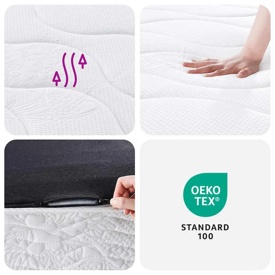 Matelas à ressorts bonnell moyen 160x200 cm - 9